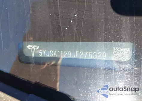 2018 Tesla Model S z USA, uszkodzony, nr VIN 5YJSA1E29JF276329